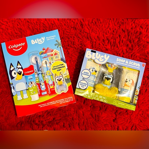 Bluey & Colgate Other - NWT-NIB Bluey Toothbrush Set And Bath Soap & Scrub Set